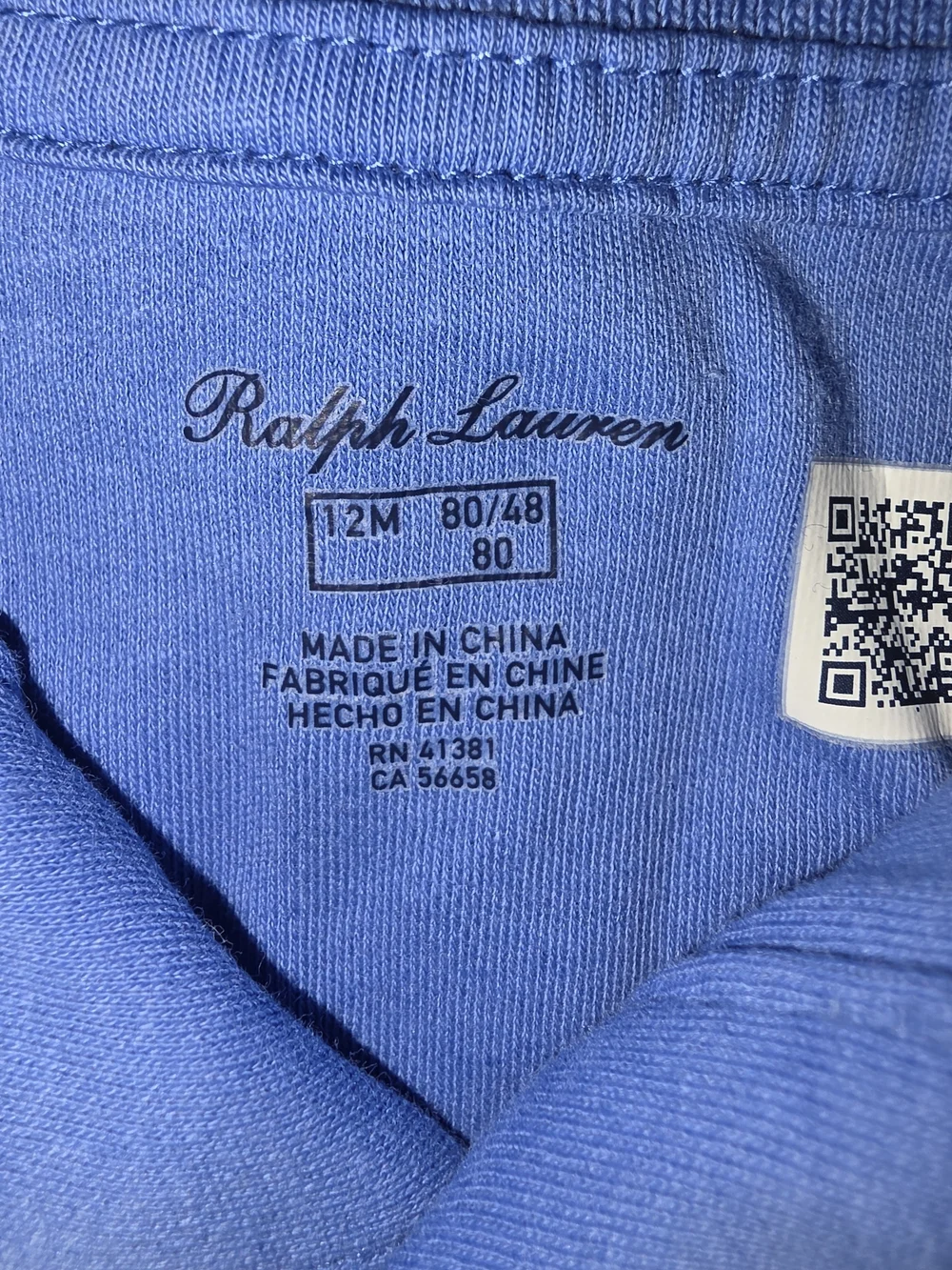 Ralph Lauren Light Blue Boys Polo with Navy Pony